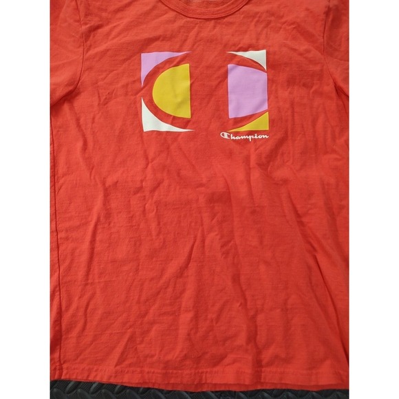 Champion Shirt Adult Small Orange Short Sleeve Active Athletic Casual Men's - Picture 6 of 12